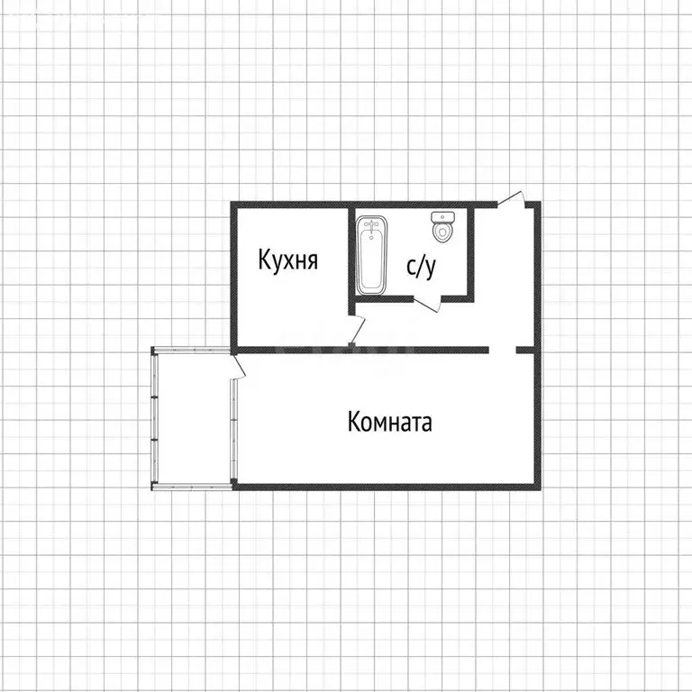 1-комнатная квартира: Аша, улица Нелюбина, 30 (30 м) - Фото 1