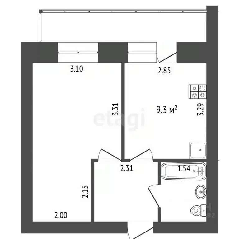 1-к кв. Вологодская область, Вологда Зеленый Город мкр, 1 (34.7 м) - Фото 0
