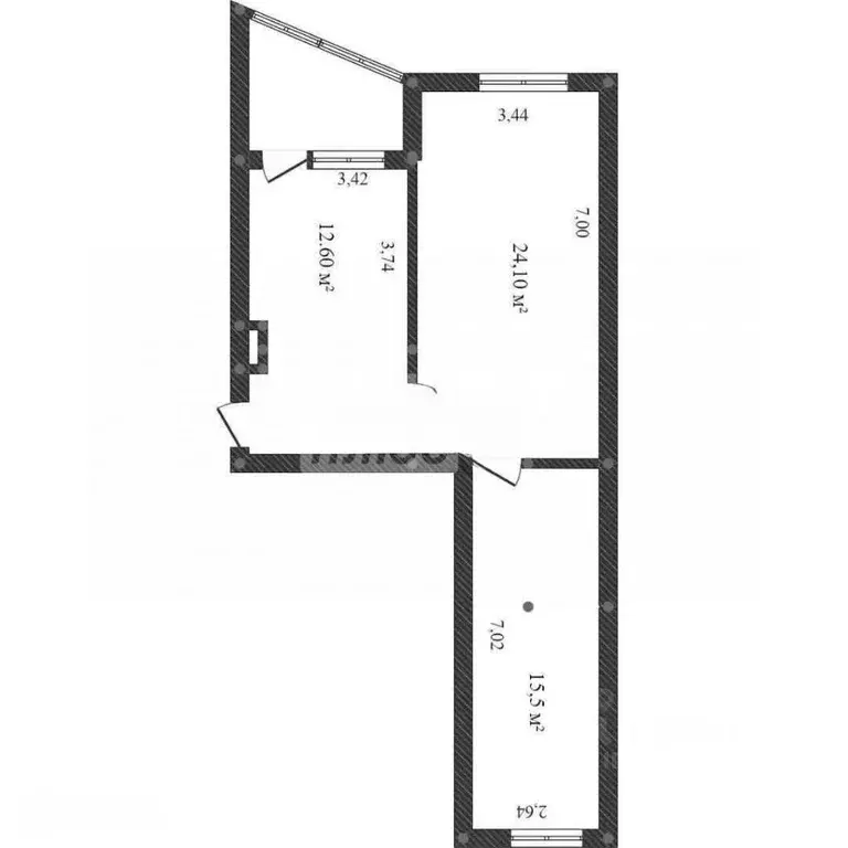 2-к кв. Ханты-Мансийский АО, Сургут Университетская ул., 21 (63.4 м) - Фото 1