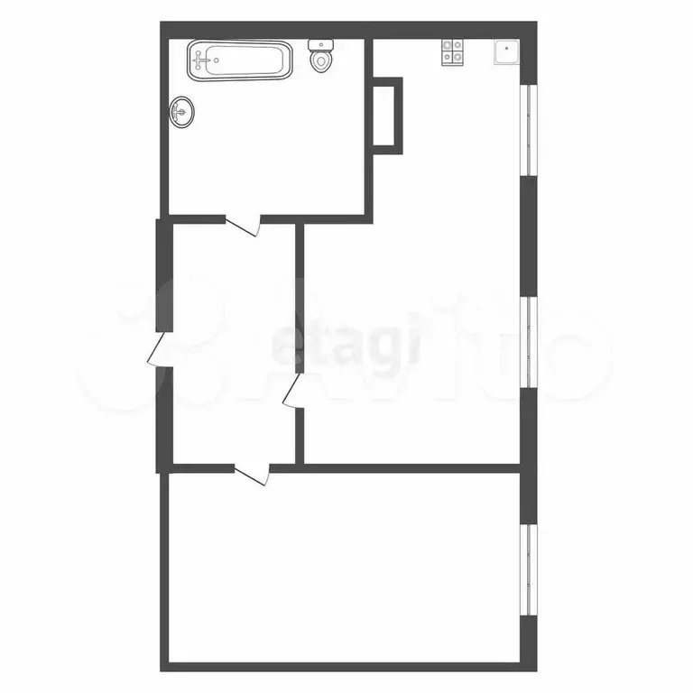 2-к. квартира, 54,2 м, 3/6 эт. - Фото 0