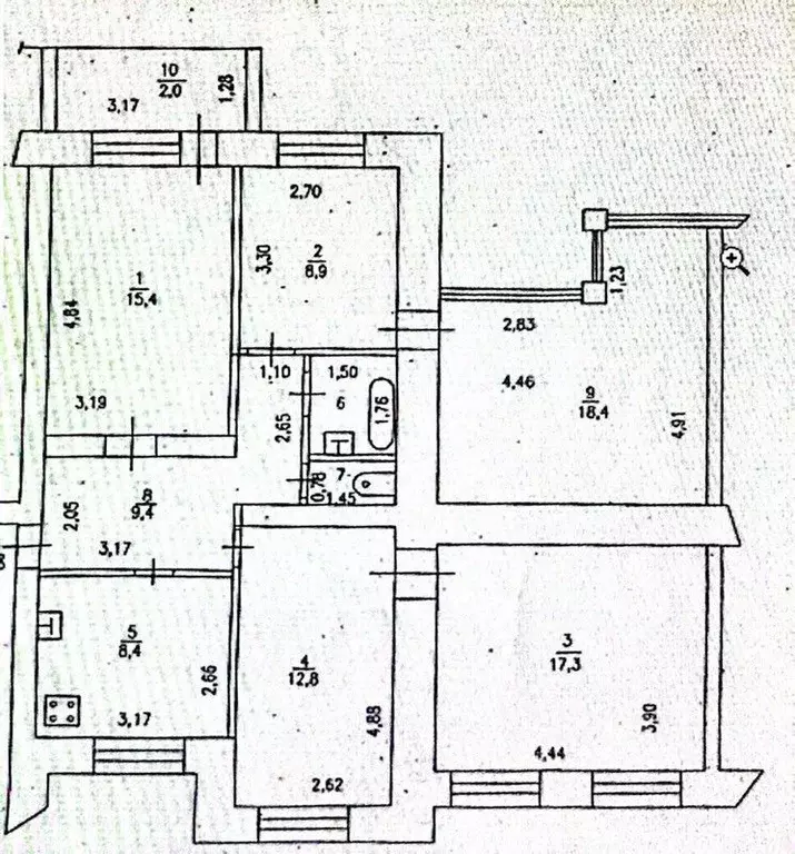 5-к кв. Татарстан, Зеленодольск ул. Комарова, 22 (96.3 м) - Фото 1