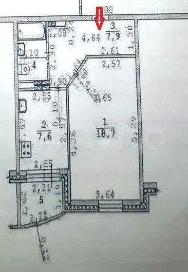 1-к. квартира, 37,7 м, 3/10 эт. - Фото 0