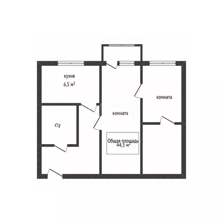 2-к кв. Брянская область, Брянск аллея Металлургов, 3 (44.5 м) - Фото 2