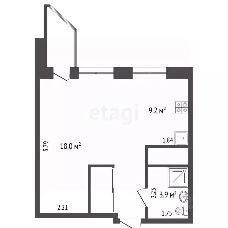 1-к кв. Московская область, Люберцы Коммунистическая ул., 4к1 (39.23 ... - Фото 2