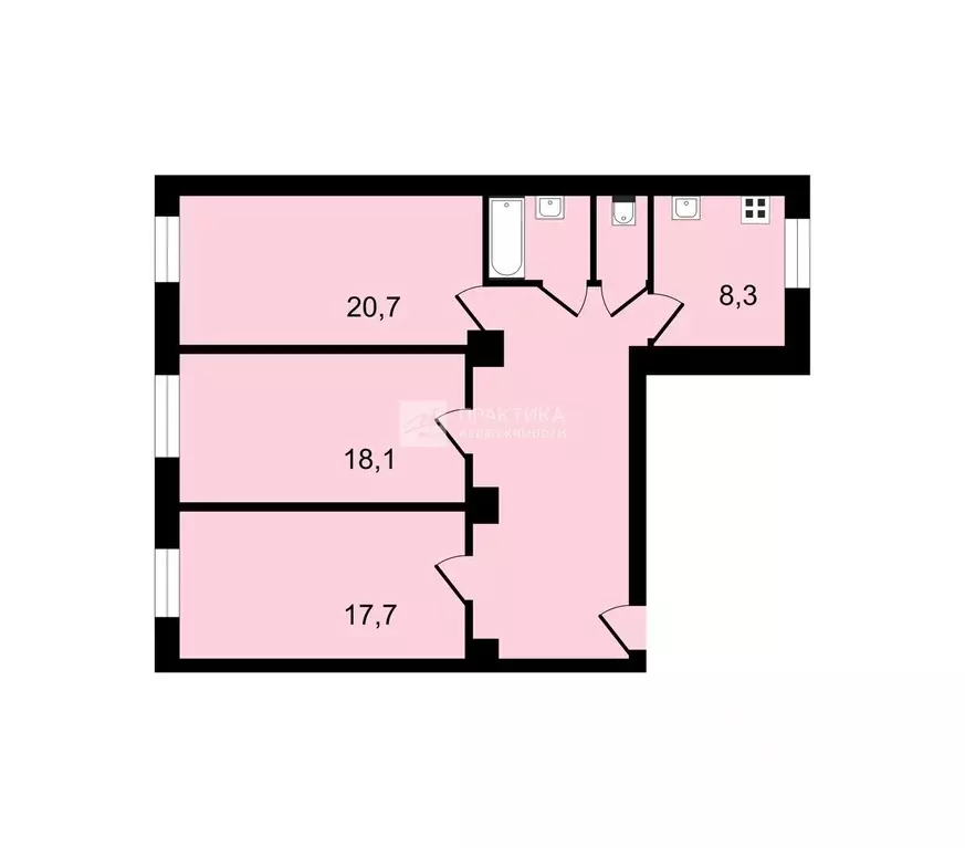 3-к кв. Москва Коптевская ул., 83К2 (93.4 м) - Фото 1