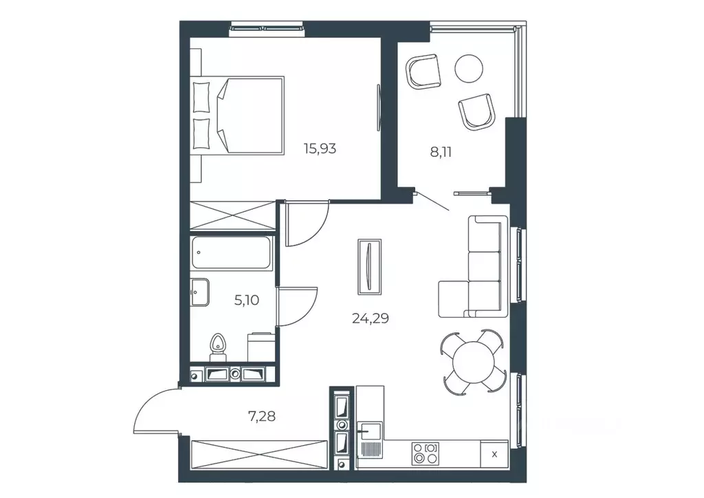 1-к кв. Астраханская область, Астрахань Татарская Слобода кв-л,  ... - Фото 1