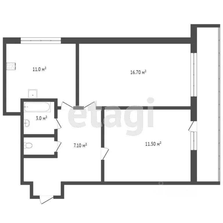 2-к кв. Москва ул. Мусы Джалиля, 18 (52.0 м) - Фото 0