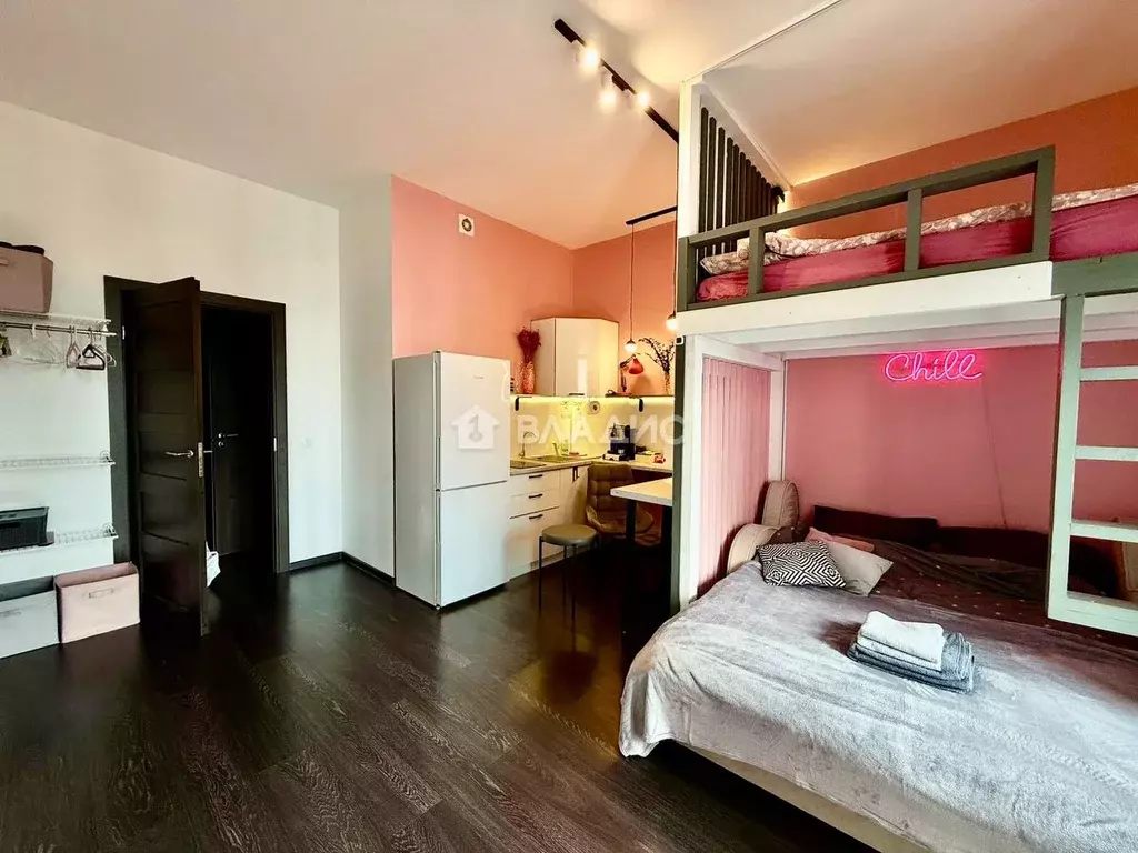 Студия Санкт-Петербург ул. Владимира Пчелинцева, 6к2 (23.7 м) - Фото 1