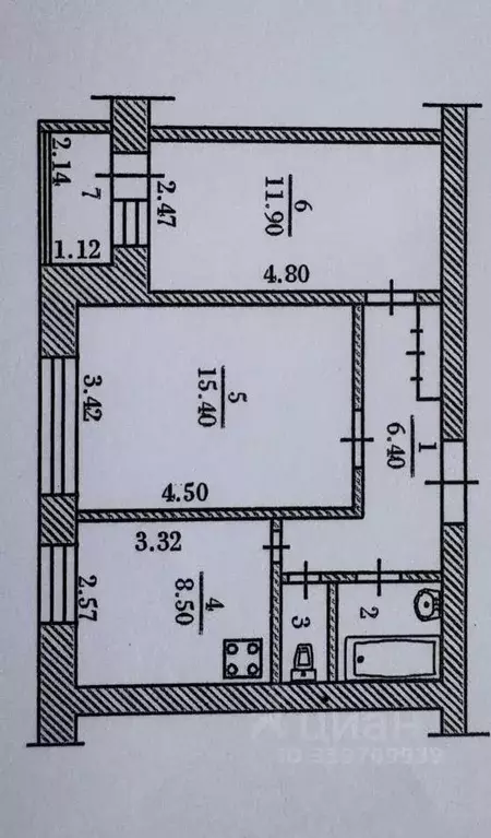 2-к кв. Чувашия, Чебоксары Пролетарская ул., 3 (49.0 м) - Фото 0