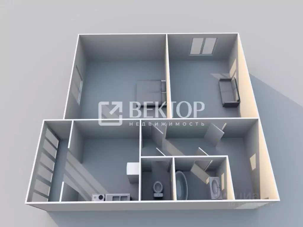 2-к кв. Костромская область, Костромской район, Караваевское с/пос, ... - Фото 2