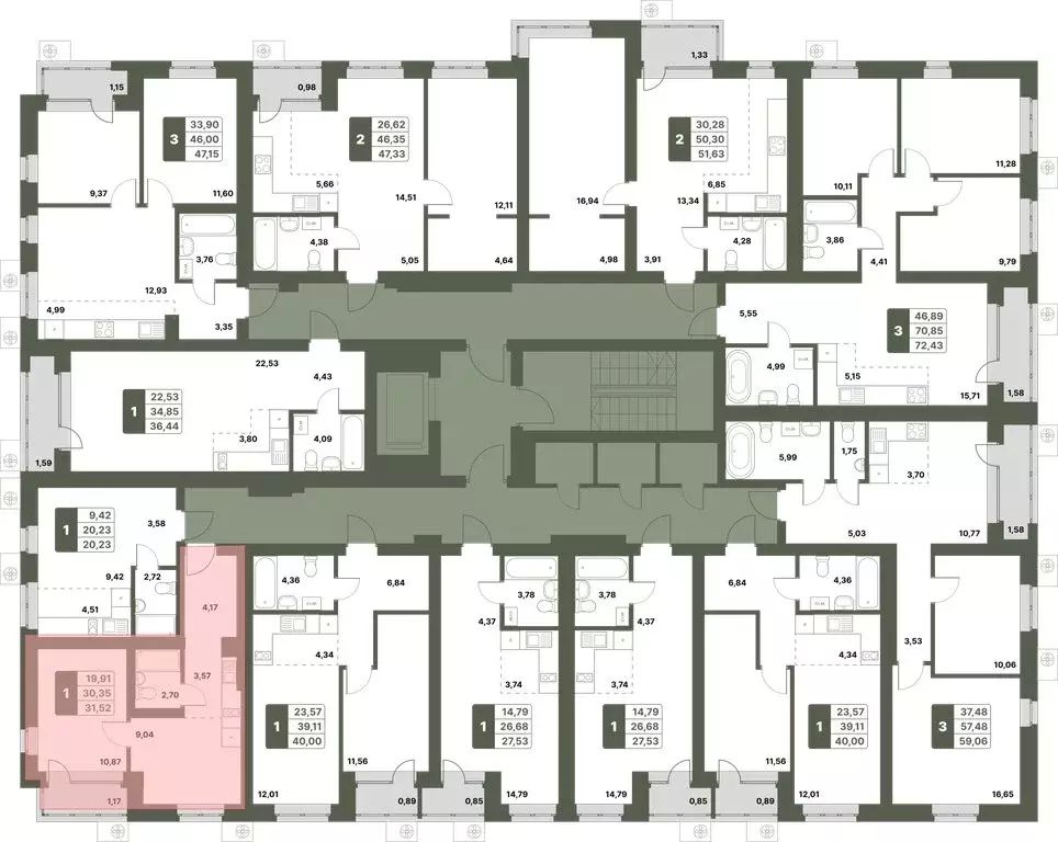 1-комнатная квартира: Уфимский район, село Миловка (31.52 м) - Фото 1