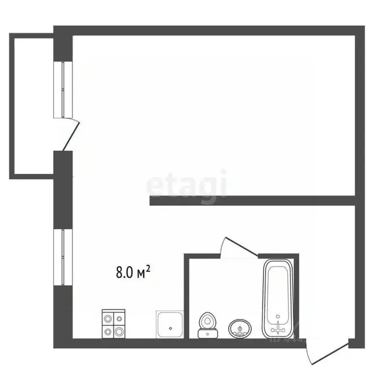 1-к кв. Челябинская область, Челябинск ул. Ковалевской, 3 (37.0 м) - Фото 1