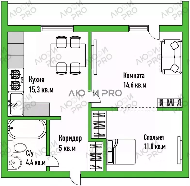 2-к кв. Кировская область, Киров ул. Сурикова, 37 (53.0 м) - Фото 2