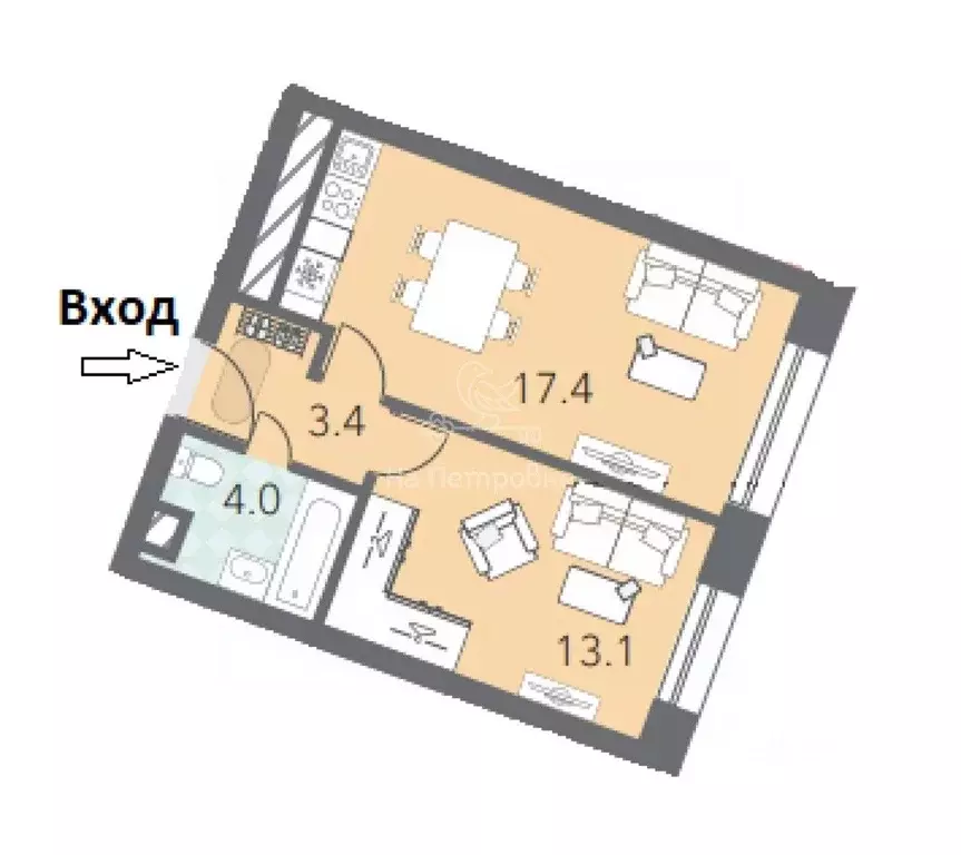 1-к кв. Москва ул. Архитектора Щусева, 4к2 (37.8 м) - Фото 1