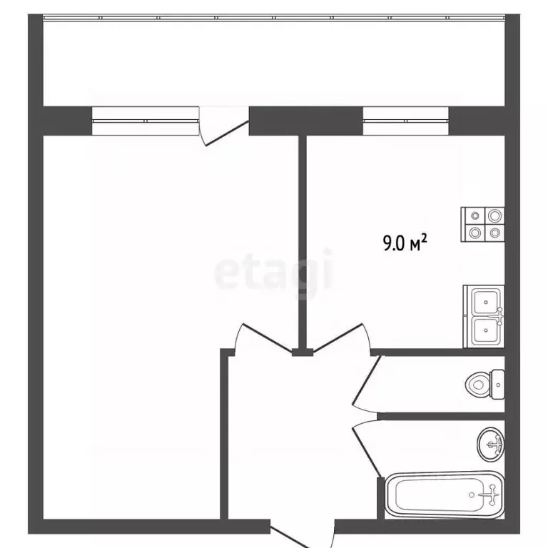 1-к кв. Ярославская область, Рыбинск ул. Качалова, 16 (34.4 м) - Фото 2
