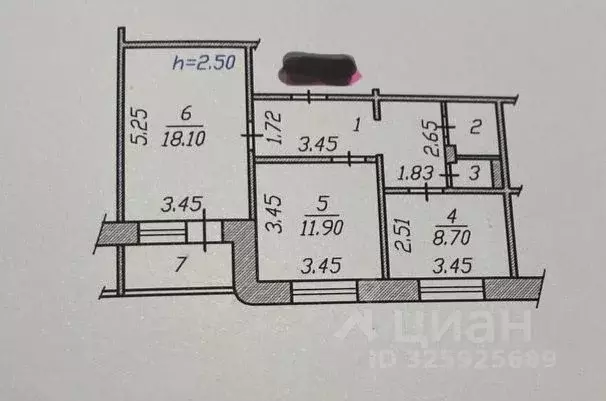 2-к кв. Чувашия, Чебоксары бул. Юности, 9 (56.9 м) - Фото 2
