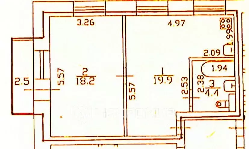 2-к кв. Санкт-Петербург, Санкт-Петербург, Петергоф Озерковая ул., 53к1 ... - Фото 2
