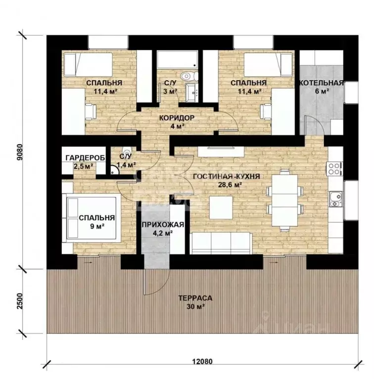 Коттедж в Липецкая область, Грязинский муниципальный округ, с. Фащевка ... - Фото 2