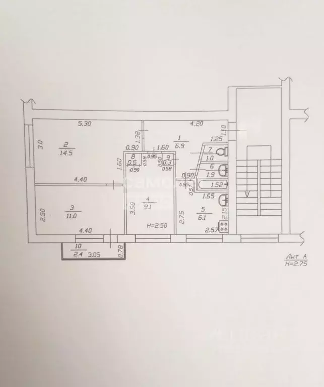 Квартира, 3 комнаты, 55 м - Фото 1