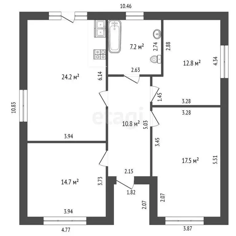Дом в Тукаевский район, Малошильнинское сельское поселение, село ... - Фото 1
