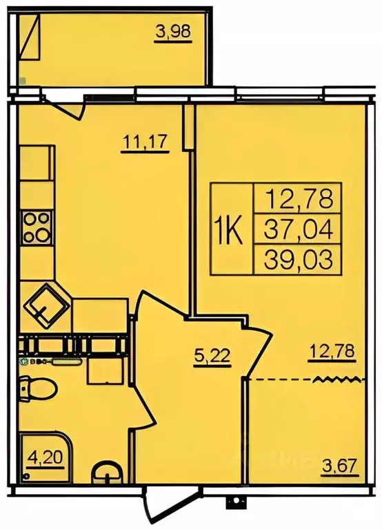 1-к кв. Московская область, Щелково Финский мкр, 3 (40.9 м) - Фото 2