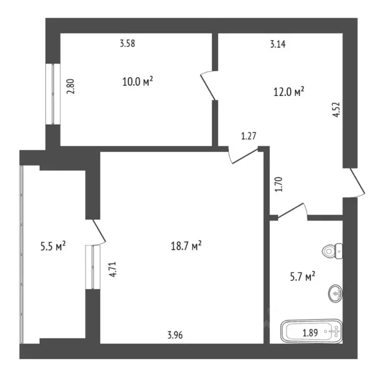 1-к кв. Тюменская область, Тюмень Широтная ул., 209 (46.0 м) - Фото 2