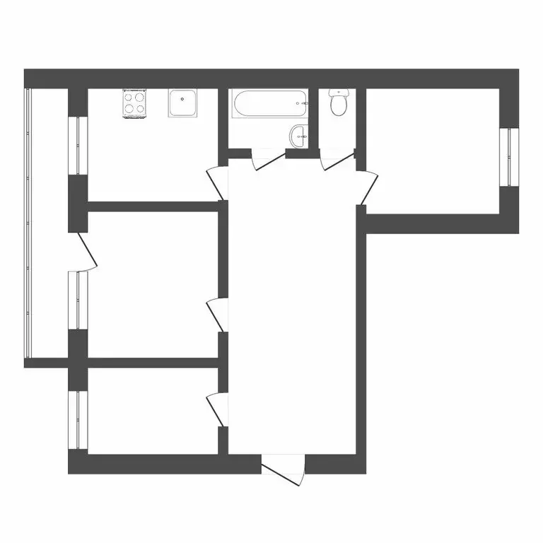 3-комнатная квартира: Тюмень, Волгоградская улица, 15 (63.4 м) - Фото 1