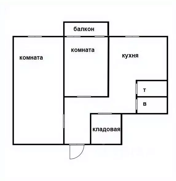 2-к кв. Приморский край, с. Михайловка, 1-й кв-л 21 (46.8 м) - Фото 2
