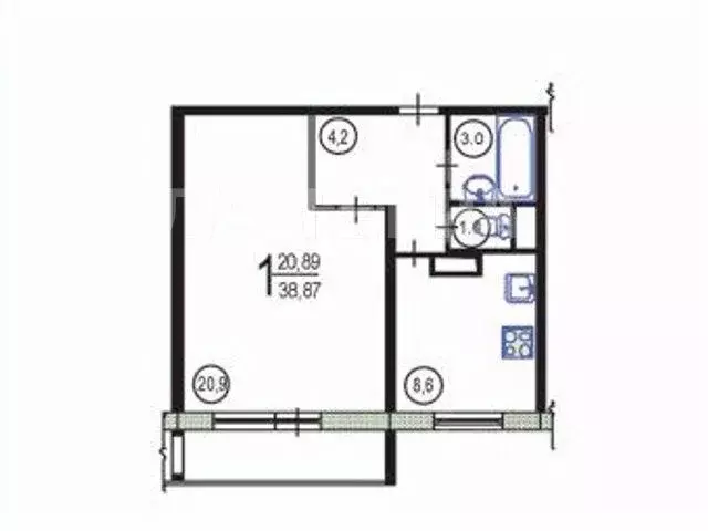 1-к кв. Москва Таллинская ул., 8 (39.0 м) - Фото 2