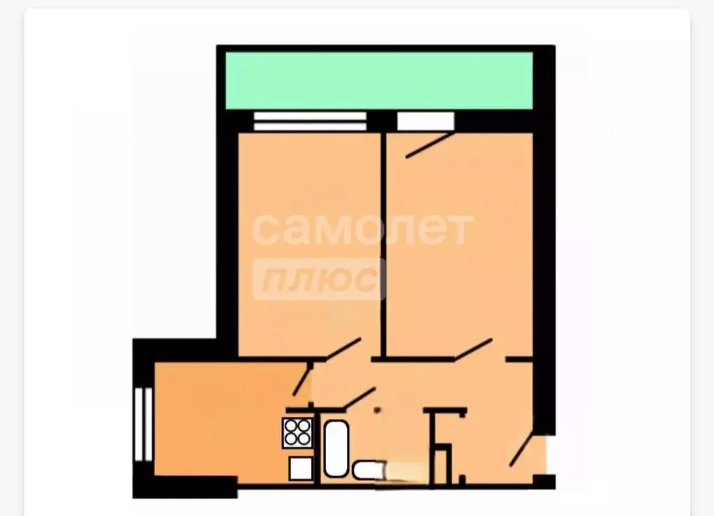 2-к кв. Москва Ленинградский просп., 43К1 (41.8 м) - Фото 2