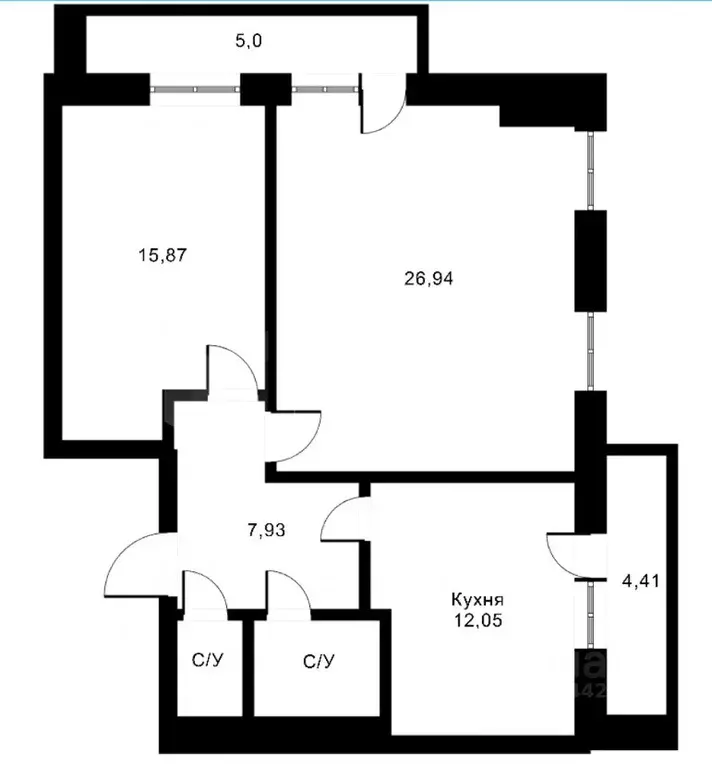 2-к кв. Тюменская область, Тюмень ул. Дружбы, 73к1 (69.9 м) - Фото 1