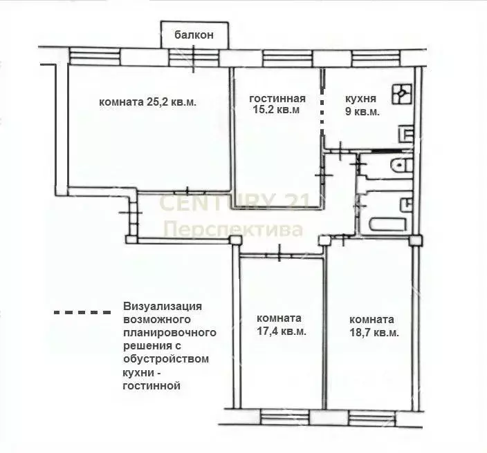 3-к кв. Москва ул. Рогожский Вал, 7 (104.8 м) - Фото 2