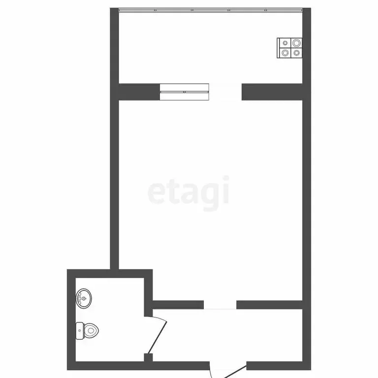 1-комнатная квартира: Тюмень, улица Республики, 239 (13 м) - Фото 0