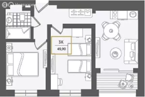 2-комнатная квартира: Сочи, улица Ленина, 280/2 (49.9 м) - Фото 0