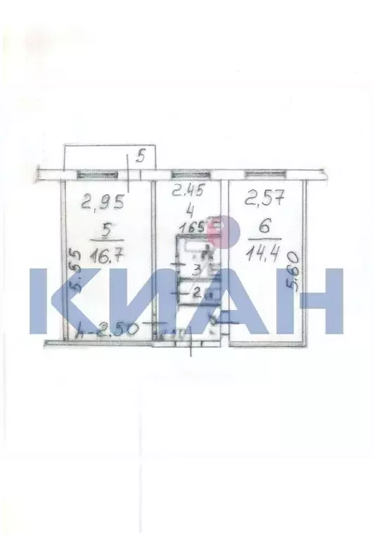 2-к кв. Красноярский край, Красноярск Свердловская ул., 13б (45.3 м) - Фото 1