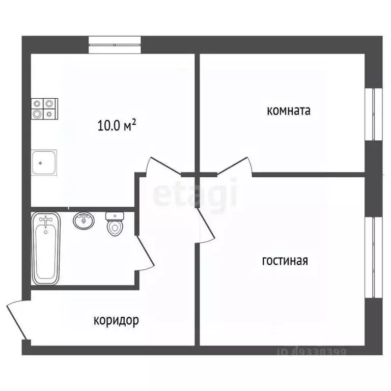 2-к кв. Башкортостан, Бирский район, Сусловский сельсовет, с. Суслово ... - Фото 1