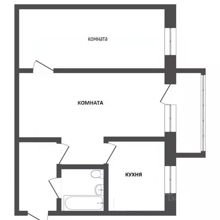 2-к кв. Курганская область, Курган Краснодонская ул., 29 (46.0 м) - Фото 2
