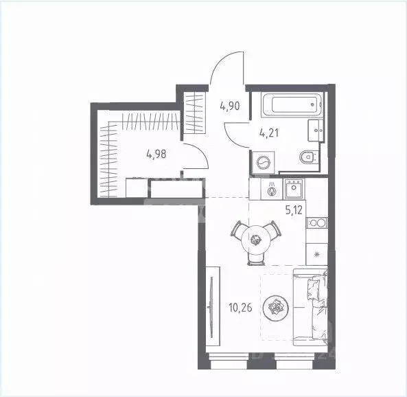 1-к кв. Москва Шоссейная ул., 90Бк2 (29.5 м) - Фото 2