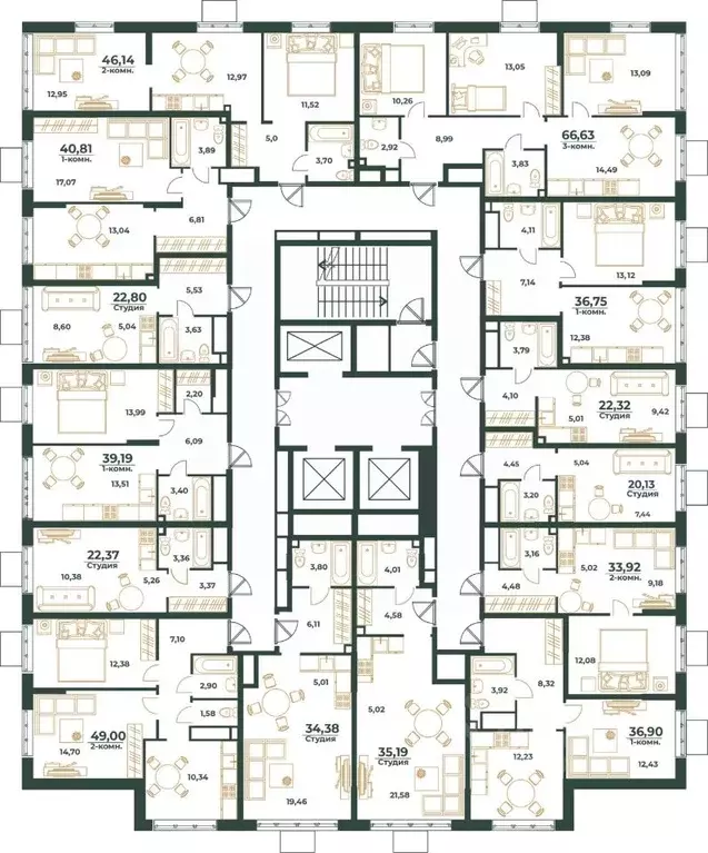 Студия Хабаровский край, Хабаровск Южный мкр, ул. Рокоссовского (34.38 ... - Фото 2