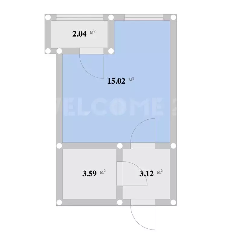 Квартира-студия: Кудрово, проспект Строителей, 5 (22.3 м) - Фото 0