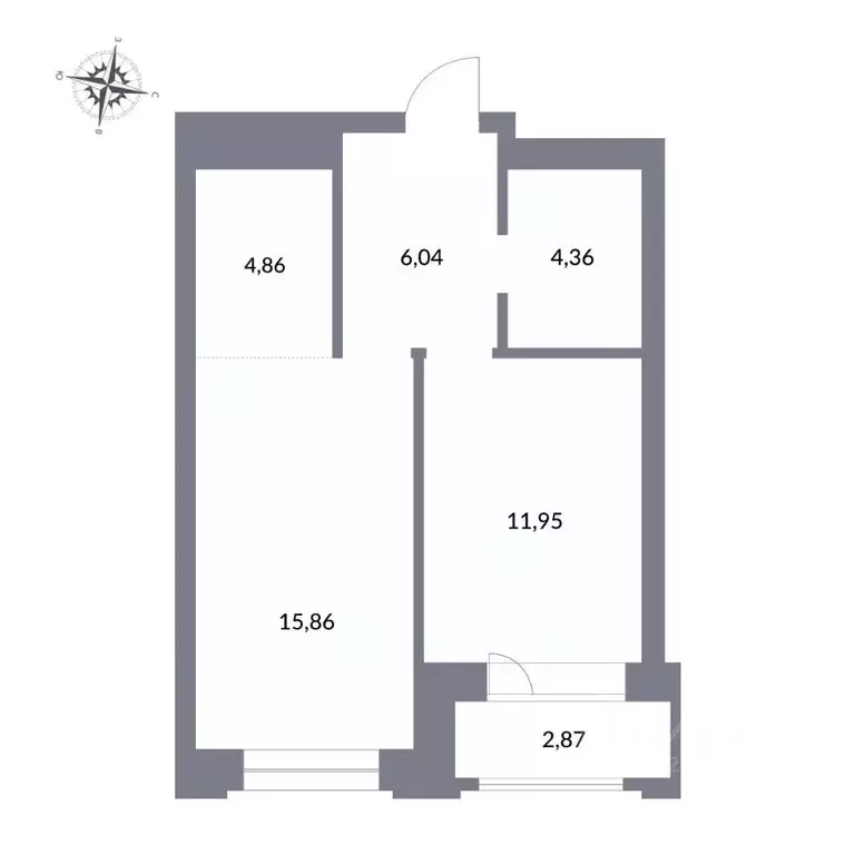 2-к кв. Новосибирская область, Новосибирск ул. Державина, 50 (46.0 м) - Фото 1