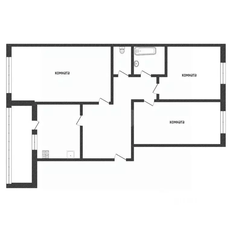 3-к кв. Ленинградская область, Кириши ул. Нефтехимиков, 8 (66.2 м) - Фото 2