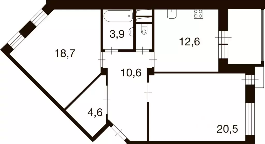 2-к кв. Москва д. Ивановское, ул. Семена Гордого, 5 (72.2 м) - Фото 0