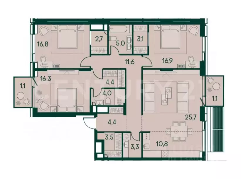 4-к кв. Москва наб. Покровская, 16 (130.9 м) - Фото 1