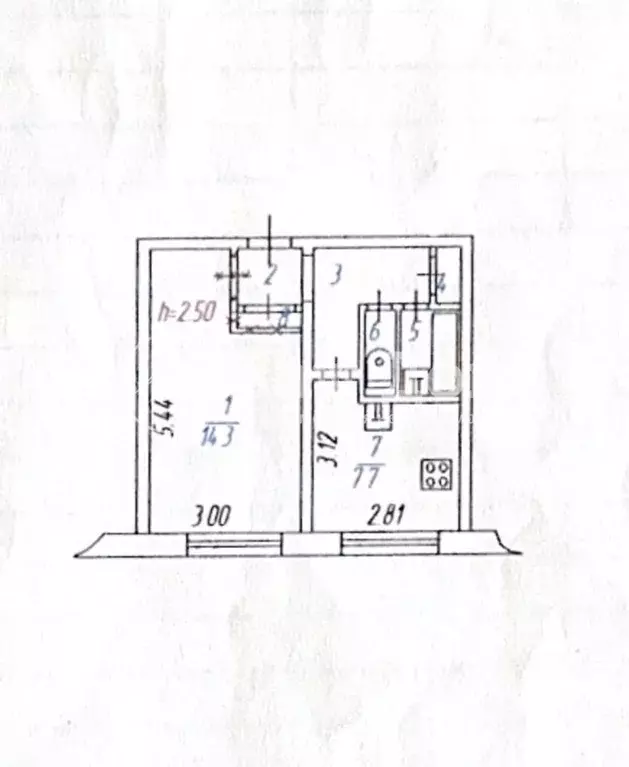 1-к кв. Мурманская область, Североморск ул. Генерала Фулика, 4 (31.5 ... - Фото 1