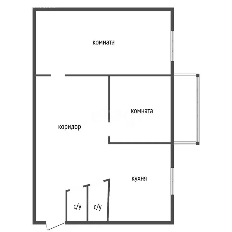 2-комнатная квартира: Семилуки, улица Дзержинского, 16 (45.3 м) - Фото 1