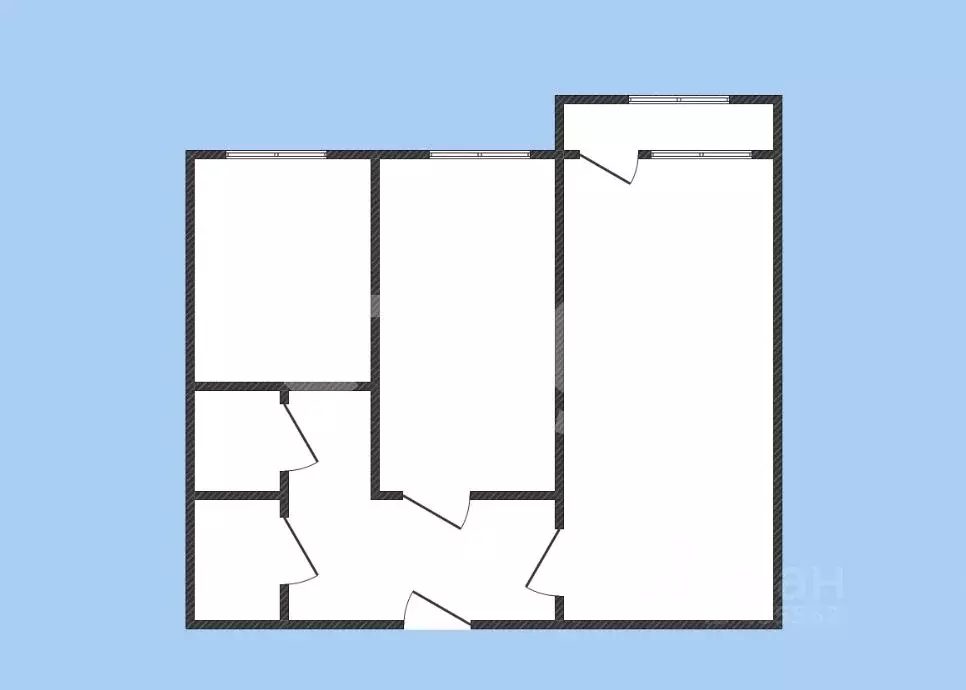 2-к кв. Белгородская область, Губкин Преображенская ул., 6 (53.6 м) - Фото 2
