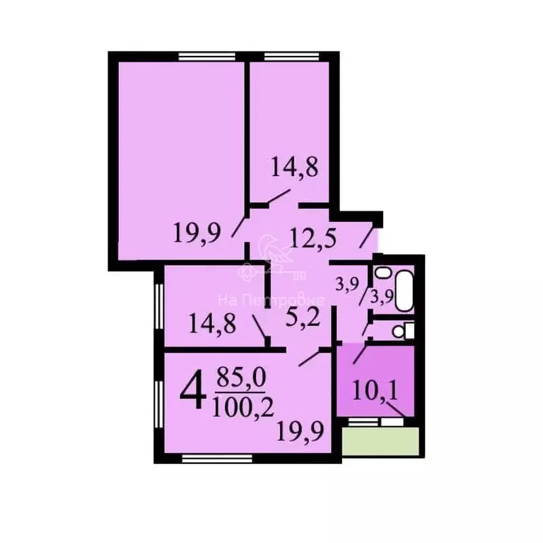 4-комнатная квартира: Москва, Светлогорский проезд, 7 (101 м) - Фото 1