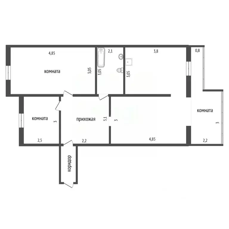 3-к кв. Красноярский край, Красноярск Николаевка мкр, ул. Чкалова, 41 ... - Фото 2