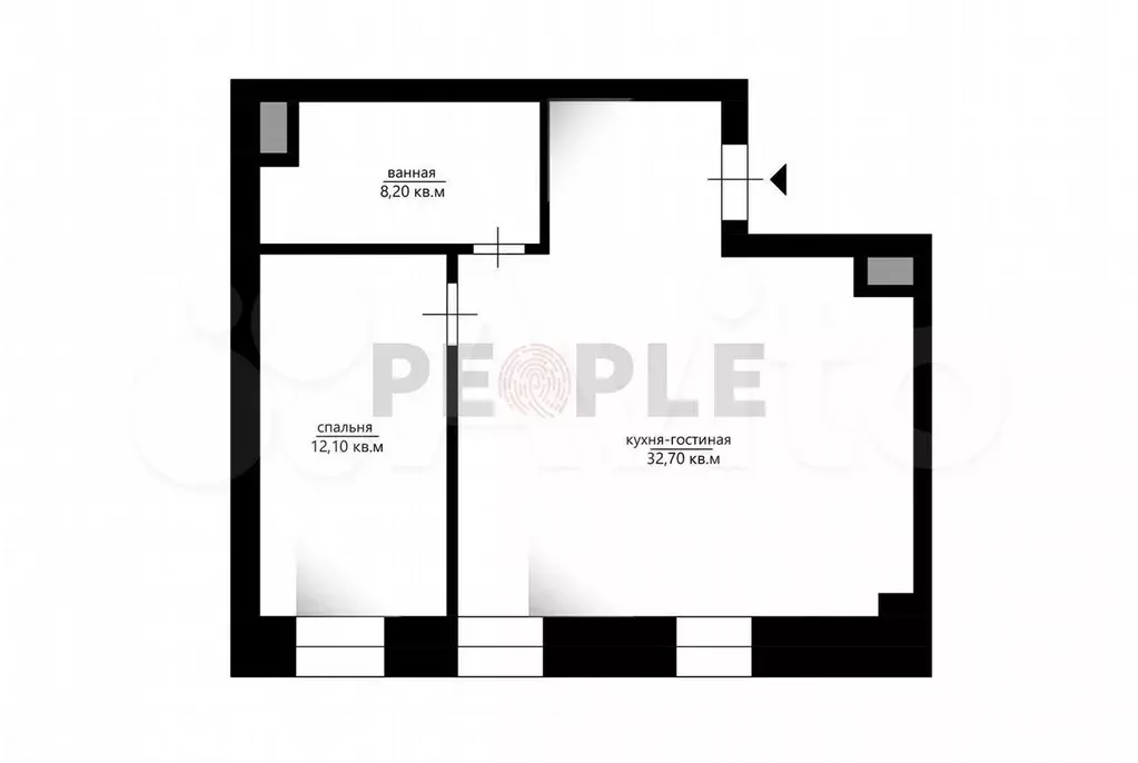 2-к. квартира, 52,9 м, 6/7 эт. - Фото 1